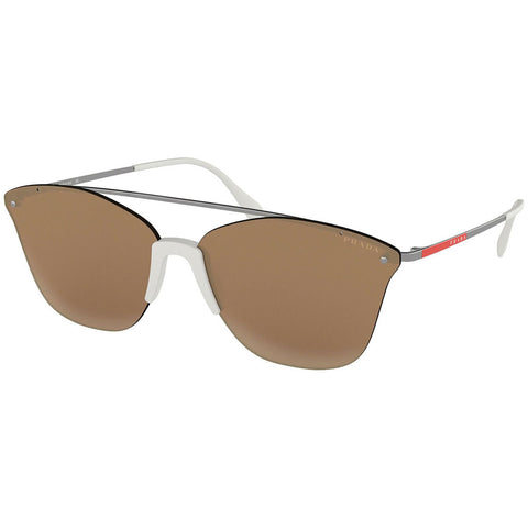 Prada Square Men's Sunglasses W/Dark Brown Gold Mirrored Lens PS52US 371HD0