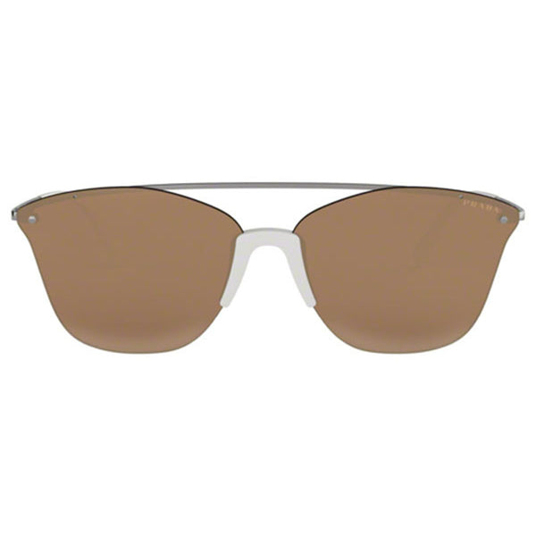 Prada Square Men's Sunglasses Brown Gold Mirrored Lens PS52US 371HD0