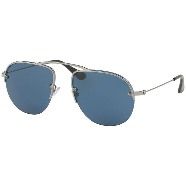Prada Aviator Men's Sunglasses W/Blue Lens PR58OS 5AV1V1
