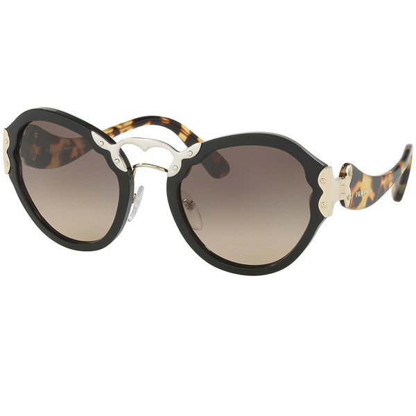 Prada Sunglasses Black w/Brown Gradient Lens Women PR09TS-1AB3D0