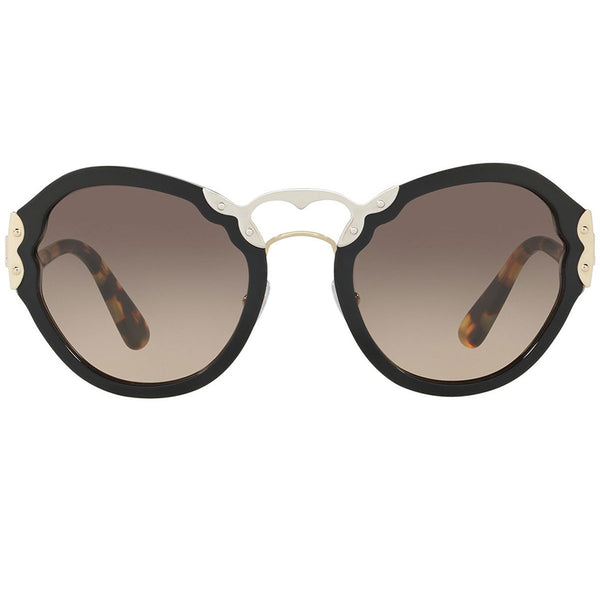Prada Sunglasses Black w/Brown Gradient Lens Women PR09TS-1AB3D0