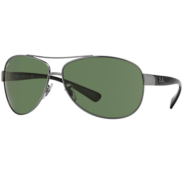 Ray-Ban Sunglasses Gunmetal/Shiny BlackGreen Classic Lens B3386 004/71