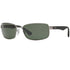 RayBan Rectangular Unisex Sunglasses Black RB3478 004/58