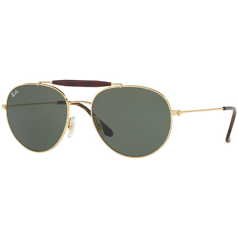 Ray-Ban Unisex Sunglasses W/Green Classic G-15 Lens