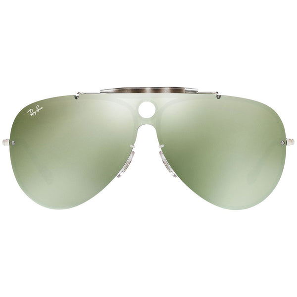 Ray-Ban Blaze Shooter Sunglasses Green Mirrored Lens RB3581N 003/30 32
