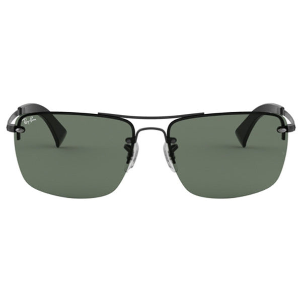 RayBan Rectangular Men's Sunglasses w/Green Classic Lens RB3607 002/71