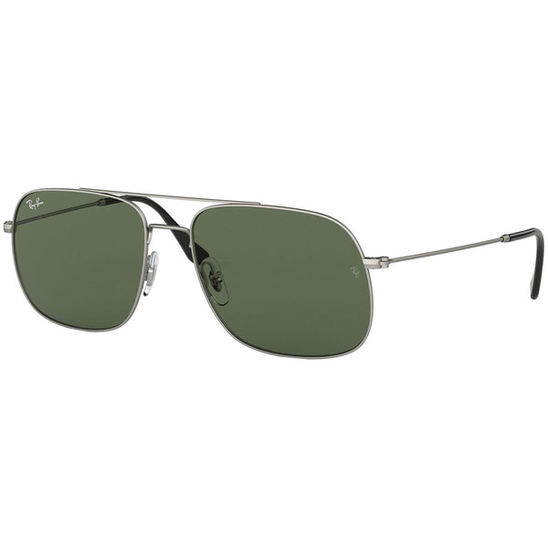 Ray Ban Aviator Unisex Sunglasses w/Green Classic Lens RB3595 911671