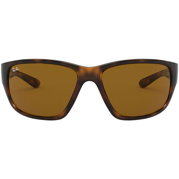 Ray-Ban Rectangular Sunglasses Havana Frame W/Brown Lens RB4300 710/33