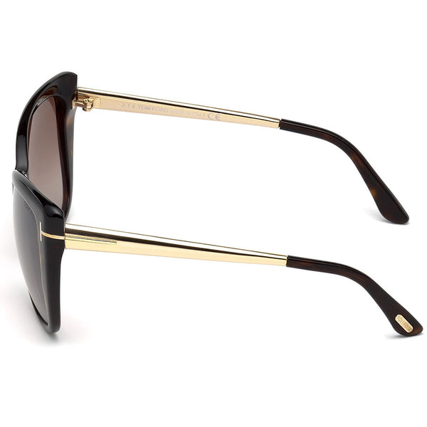 Tom Ford Reveka Sunglasses DarkHavanaBrown Mirrored Lens FT0512 52G 59