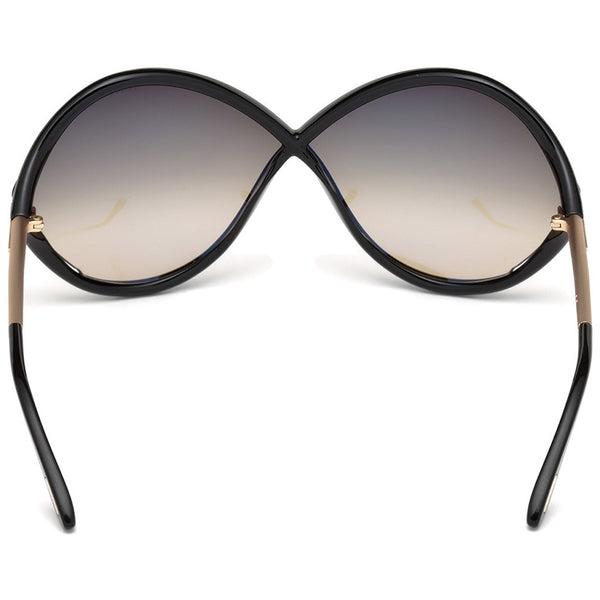 Tom Ford Liora Sunglasses Black w/Grey Lens Women FT0528 01B