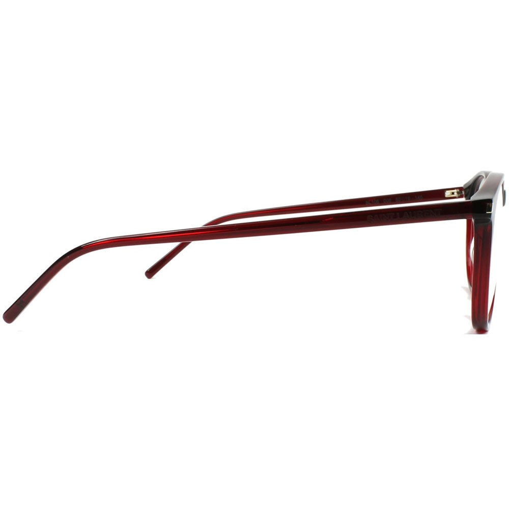 Saint Laurent SL 106: Burgundy Round Eyeglasses -TheShadesHut